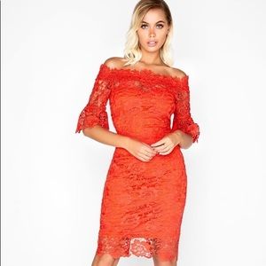 ASOS, Paper Dolls red lace dress SZ 8 party dress